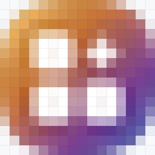 The iconsmith icon at 16 pixels, magnified so each pixel is visible